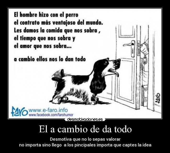 El a cambio de da todo -