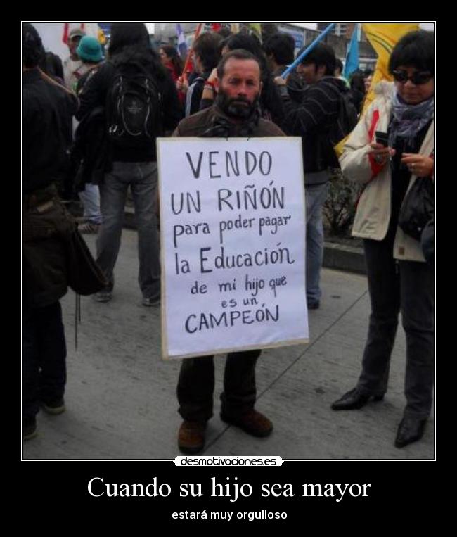 Cuando su hijo sea mayor - estará muy orgulloso