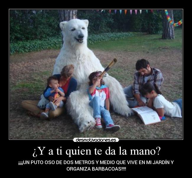 carteles mano oso jardin desmotivaciones