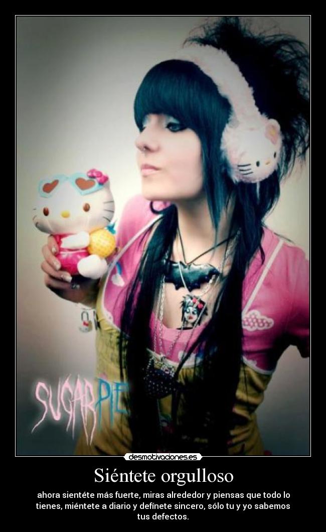 Siéntete orgulloso - ahora sientéte más fuerte, miras alrededor y piensas que todo lo
tienes, miéntete a diario y defínete sincero, sólo tu y yo sabemos
tus defectos.