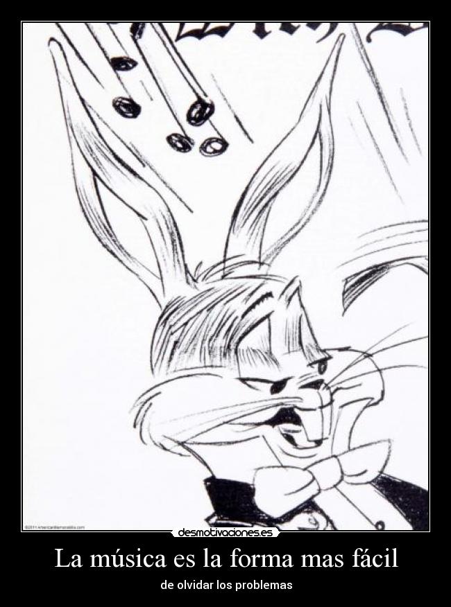 carteles musica bugs bunny desmotivaciones