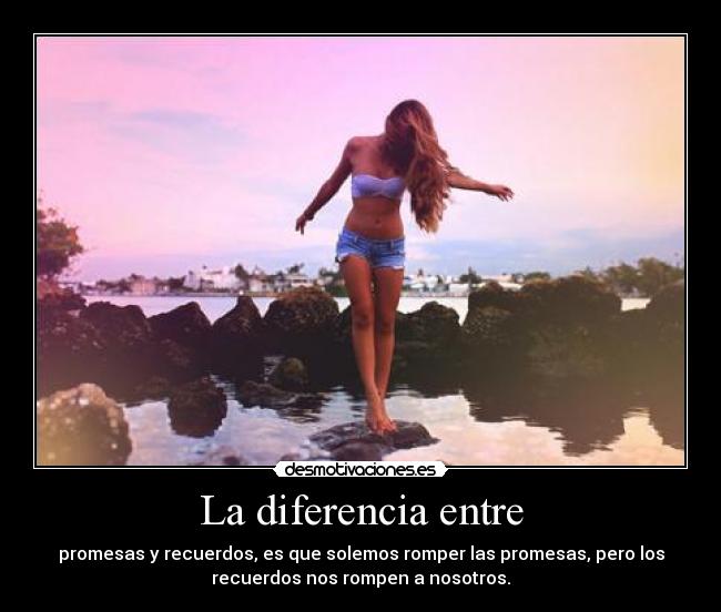 La diferencia entre -