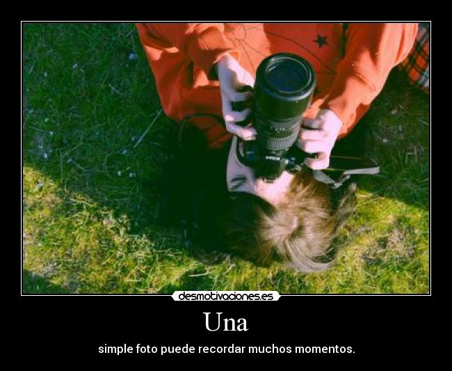 Una - simple foto puede recordar muchos momentos.