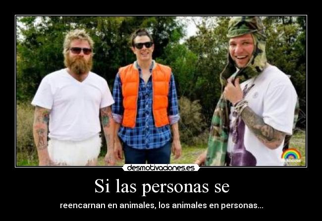 Si las personas se - reencarnan en animales, los animales en personas...
