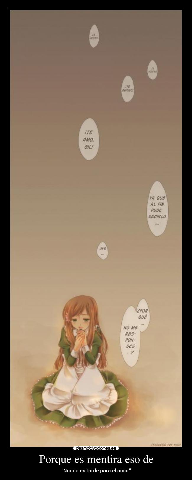 Porque es mentira eso de - Nunca es tarde para el amor