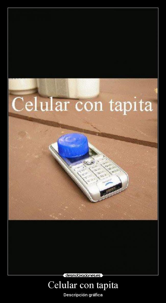 Celular con tapita - Descripción gráfica