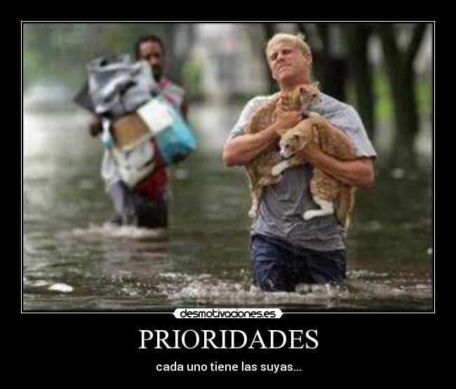 PRIORIDADES - cada uno tiene las suyas...