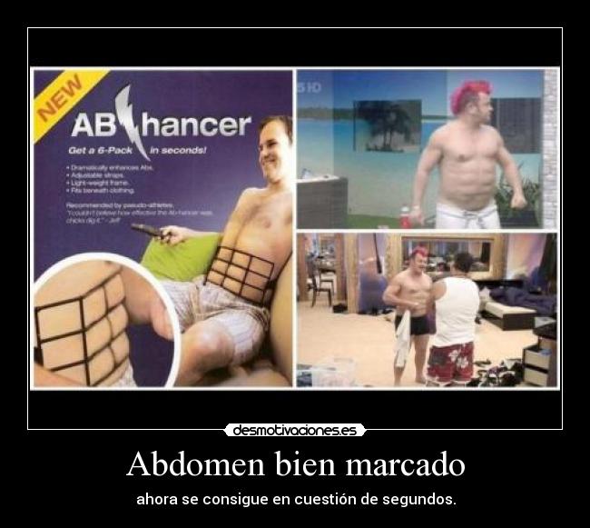 Abdomen bien marcado -