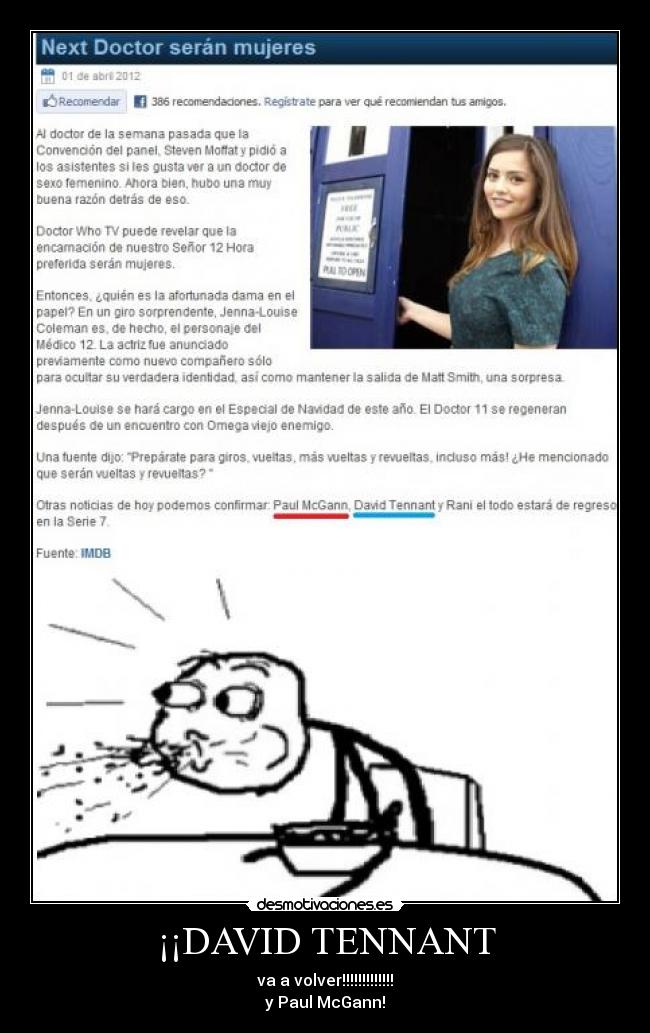 carteles clantimelord doctorwho whovian david tennan paul mcgann timelord doctor desmotivaciones