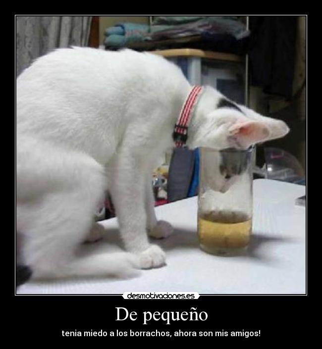 De pequeño - tenia miedo a los borrachos, ahora son mis amigos!