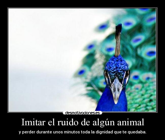 Imitar el ruido de algún animal - 