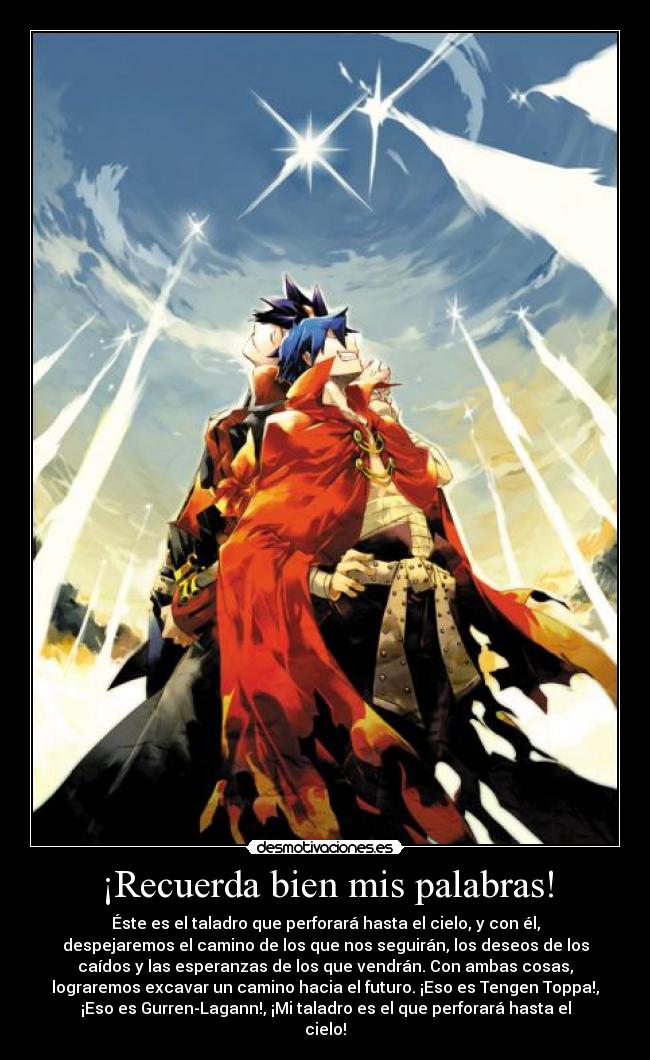 carteles tengen toppa gurren lagann kamina simon desmotivaciones