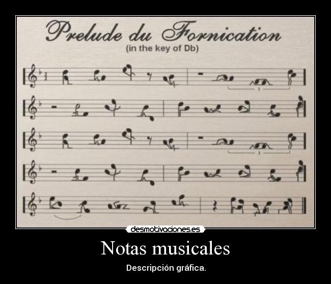 Notas musicales - Descripción gráfica.