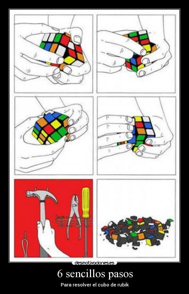 6 sencillos pasos - Para resolver el cubo de rubik