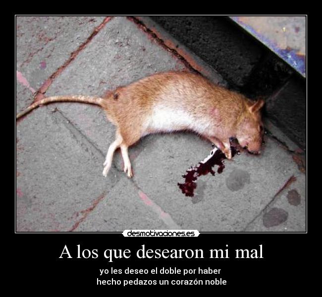 A los que desearon mi mal -