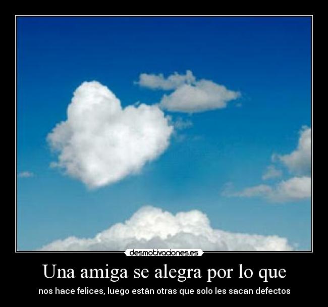 Una amiga se alegra por lo que - 