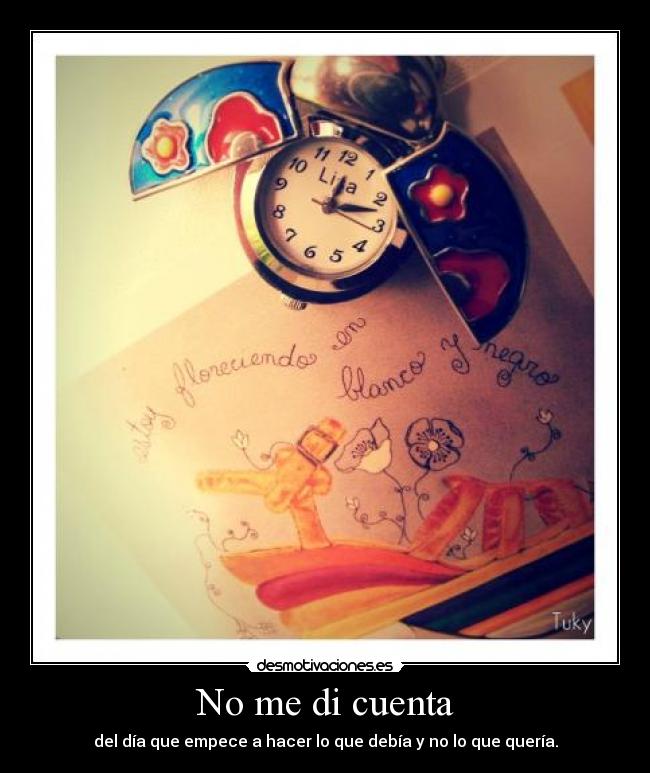 No me di cuenta -