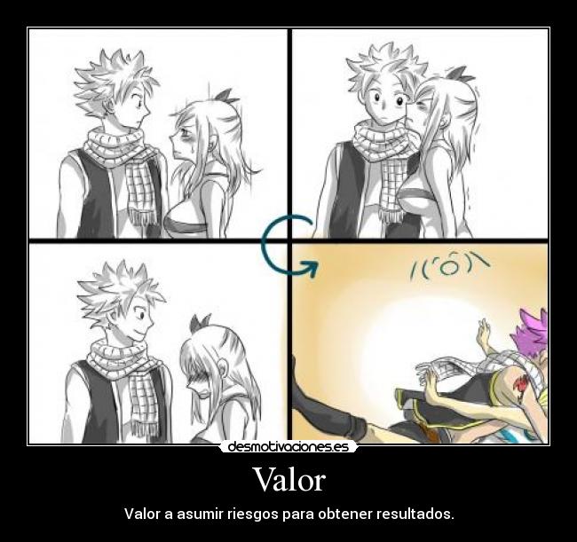carteles lucy natsu fairy tail valor nalu anime manga amor nuevo carino desmotivaciones