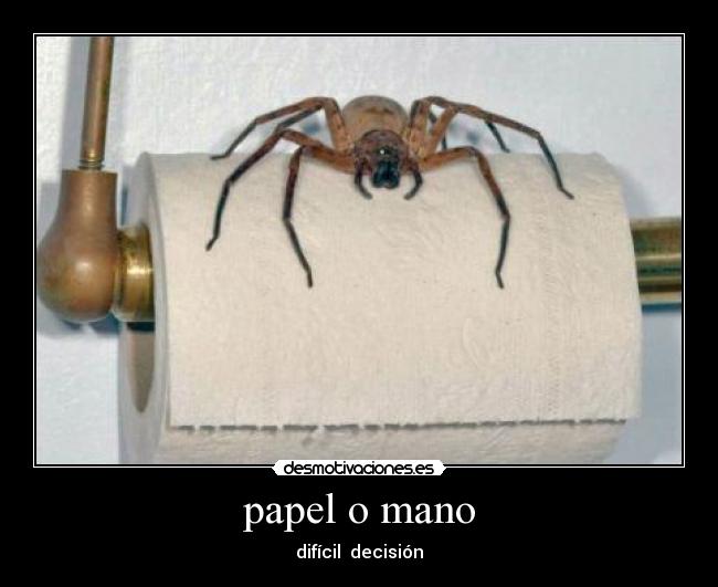 papel o mano - difícil  decisión