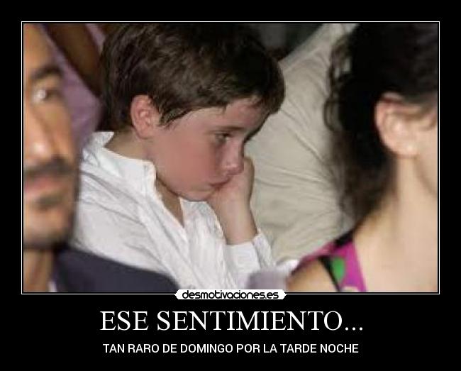 ESE SENTIMIENTO... - TAN RARO DE DOMINGO POR LA TARDE NOCHE