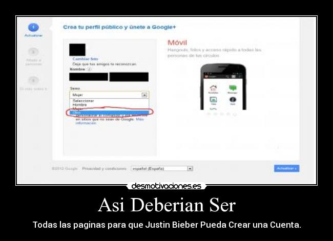 Asi Deberian Ser - Todas las paginas para que Justin Bieber Pueda Crear una Cuenta.