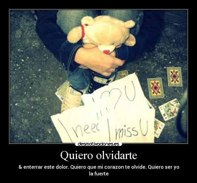 Quiero olvidarte -