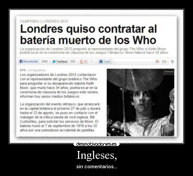 Ingleses, - sin comentarios...