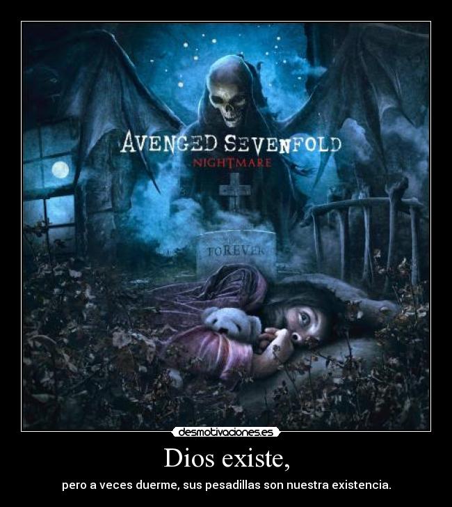 carteles dios pesadillas dios avenged desmotivaciones