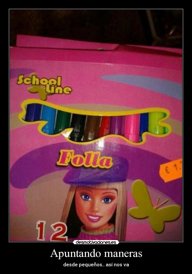 Apuntando maneras - desde pequeños.. así nos va