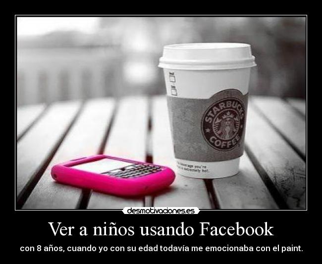 Ver a niños usando Facebook -