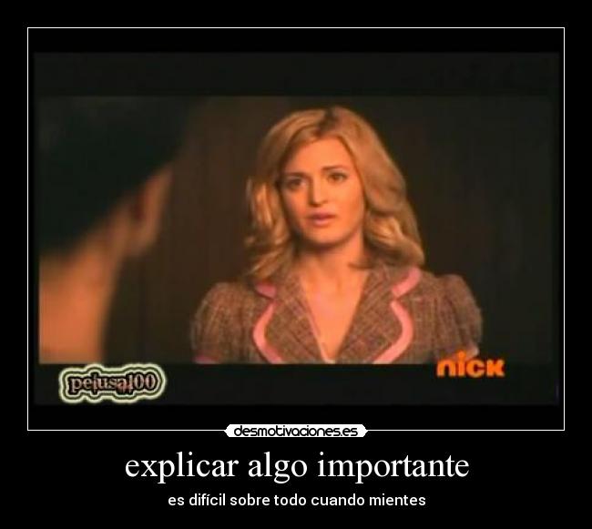 explicar algo importante -