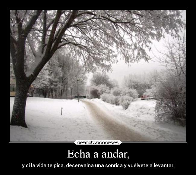 Echa a andar, -