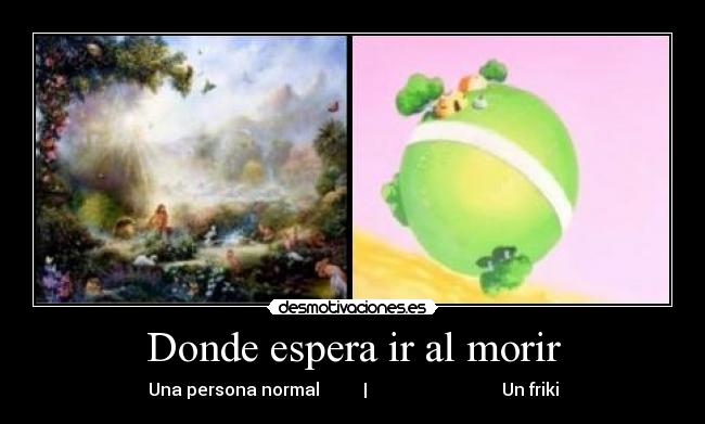 Donde espera ir al morir - Una persona normal | Un friki
