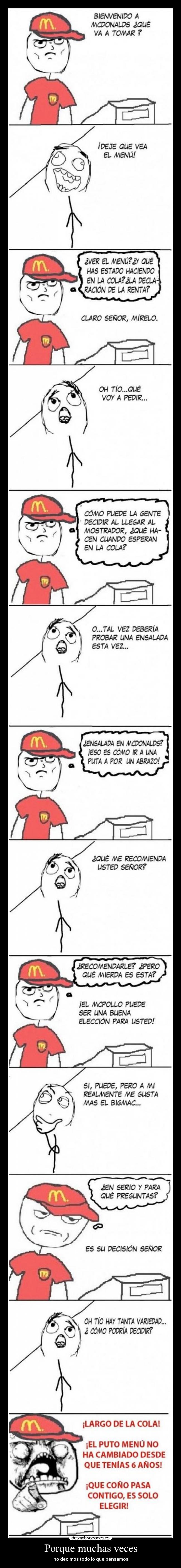 Porque muchas veces -