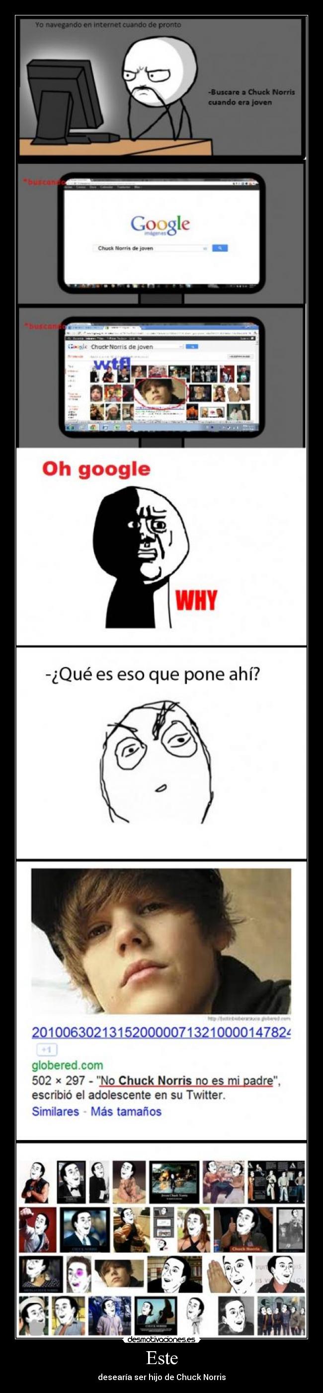 Este - desearía ser hijo de Chuck Norris