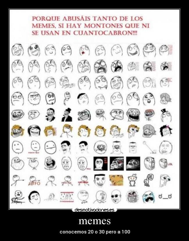 memes - conocemos 20 o 30 pero a 100