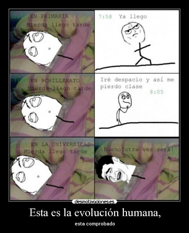 Esta es la evolución humana, -