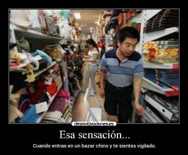 Esa sensación... - Cuando entras en un bazar chino y te sientes vigilado.