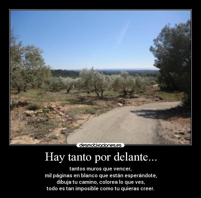 Hay tanto por delante... -