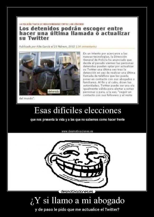 ¿Y si llamo a mi abogado -