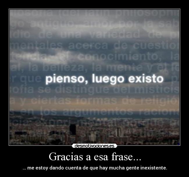 Gracias a esa frase... - 