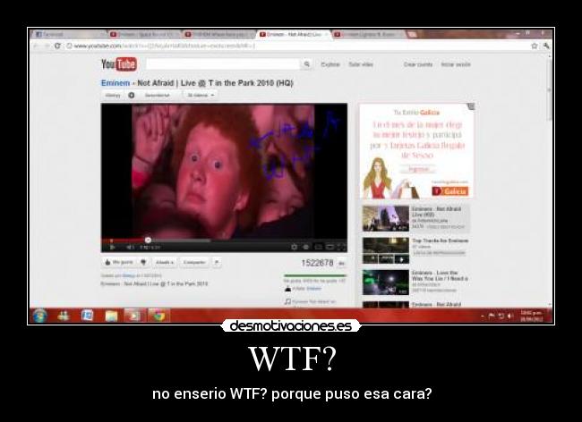 WTF? - no enserio WTF? porque puso esa cara?