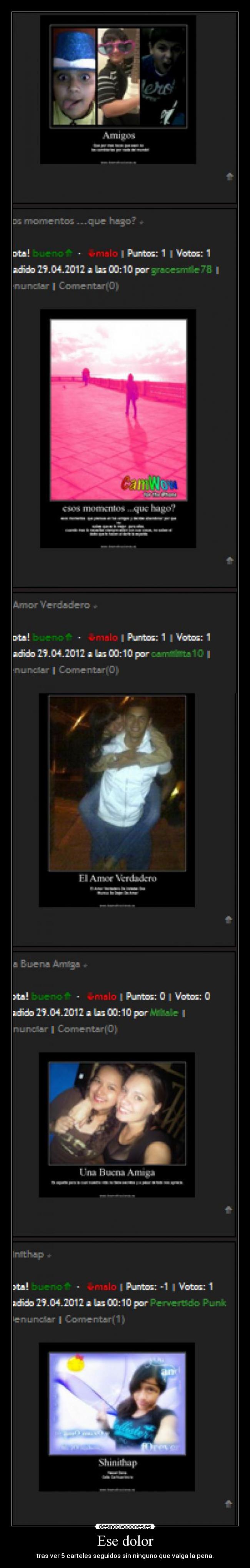 Ese dolor - tras ver 5 carteles seguidos sin ninguno que valga la pena.