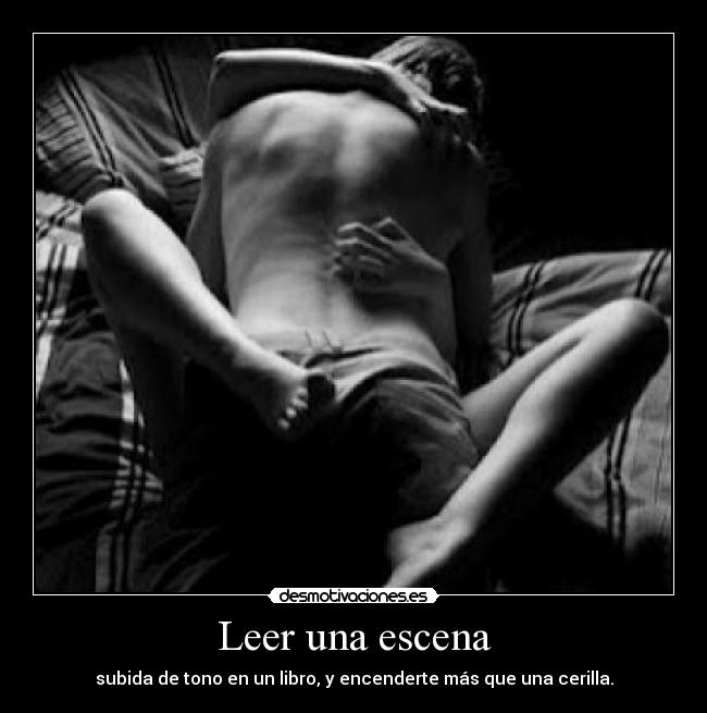 Leer una escena - subida de tono en un libro, y encenderte más que una cerilla.