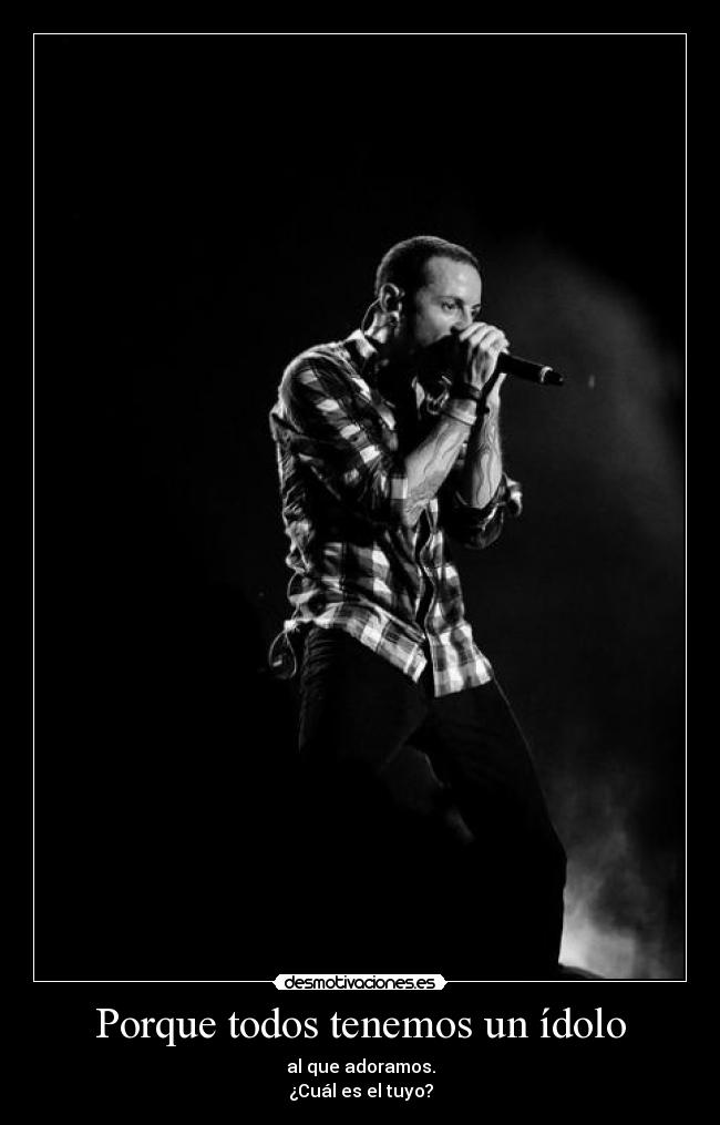 Porque todos tenemos un ídolo - al que adoramos.
¿Cuál es el tuyo?