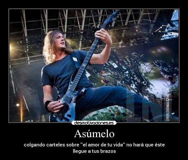 Asúmelo - colgando carteles sobre el amor de tu vida no hará que éste llegue a tus brazos