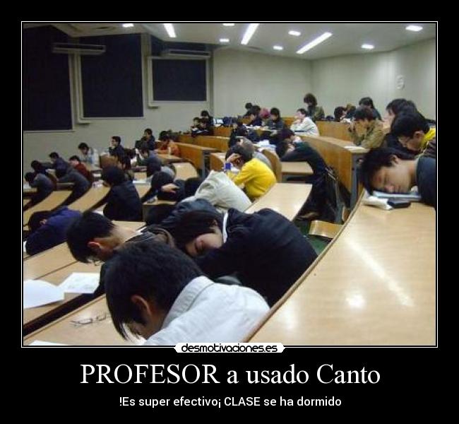 PROFESOR a usado Canto - !Es super efectivo¡ CLASE se ha dormido