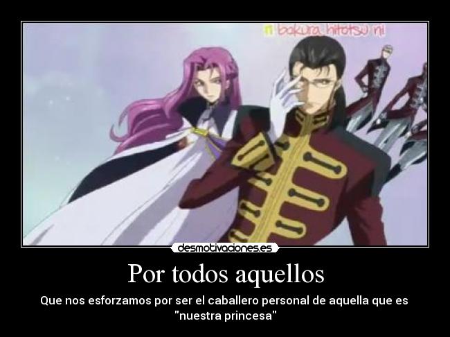 carteles code geass gilford caballero cornelia amor desmotivaciones