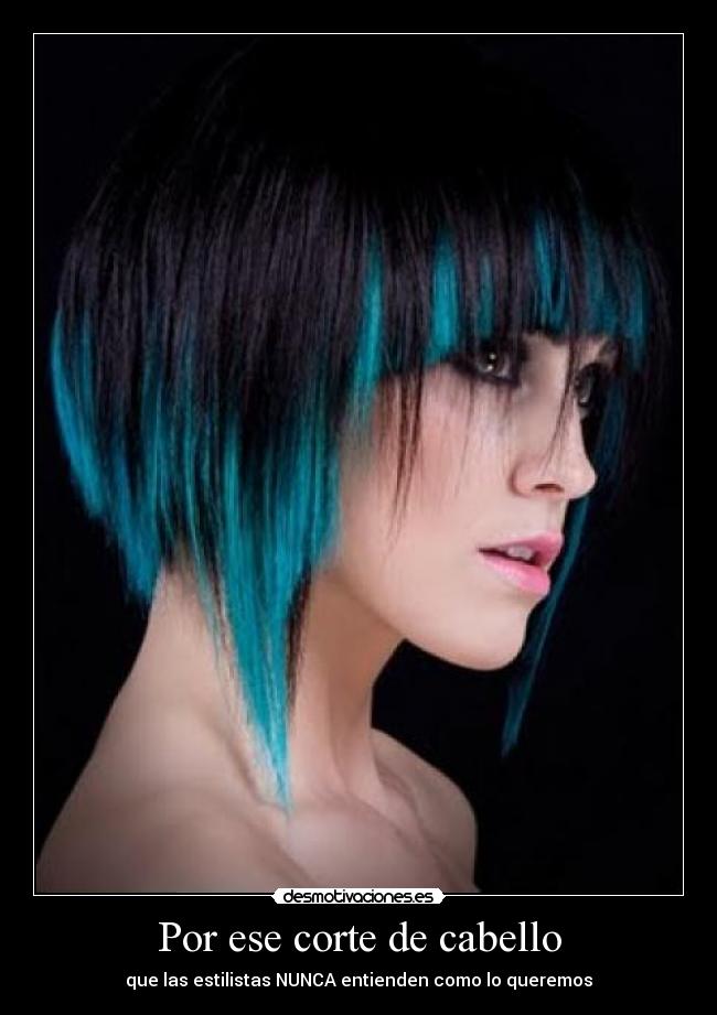 Por ese corte de cabello - que las estilistas NUNCA entienden como lo queremos