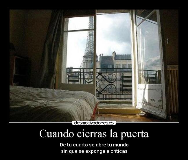 Cuando cierras la puerta - 